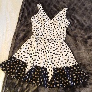 Vintage Black and White Polka Dot Sundress